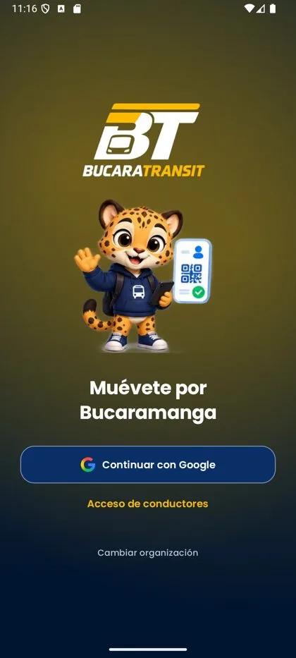 Pantalla de bienvenida